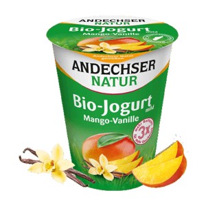 Yoghurt mango-vanille Andechser 400 g