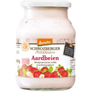 Yoghurt aardbei Schrozberger 500 g