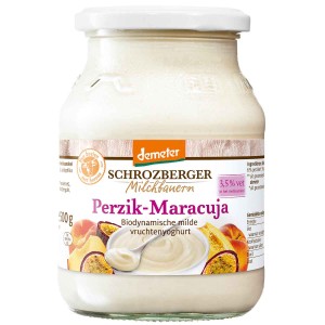 Yoghurt perzik maracuja Schrozberger 500 g