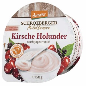 Yoghurt kers vlierbes Schrozberger 150 g