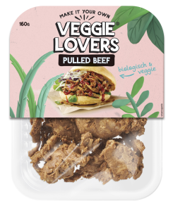 Veggie Lovers Pulled Beef Vega 160g – Biologische Plantaardige Vleesvervanger