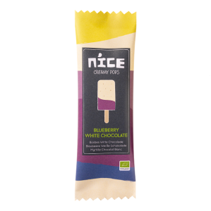 Nice Roomijs Bosbes Witte Chocolade – 70ml (Diepvries, BIO, Nederland)