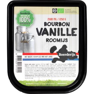 Boerderijs Roomijs Vanille Bourbon 2,5L – Biologisch Ambachtelijk Vanille-ijs
