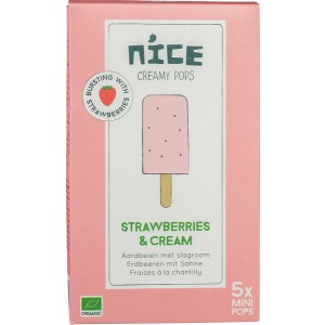 Nice Multipack IJs Aardbei Slagroom – 45ml (Diepvries, BIO, Nederland)