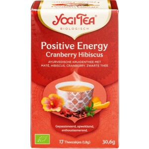 Positive Energy cranberry hibiscus thee Yogi Tea 17 envelopjes