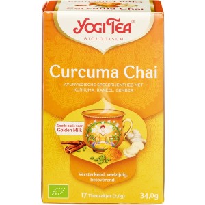 Turmeric Chai Curcuma thee Yogi Tea 17 builtjes