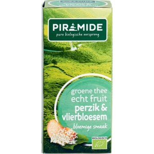 Groene thee perzik & vlierbloesem Piramide 20 builtjes