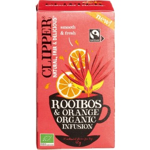 Rooibos Orange thee Clipper 20 builtjes