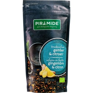 Thee Gember Citroen los Piramide 80 gr