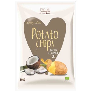 Chips Gebakken in Kokosolie Naturel Trafo 100 gr