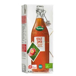 Appelsap met rietje Rynkeby 250ml BIO Denemarken