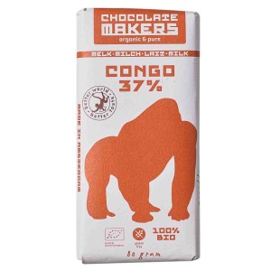 Melkchocolade 37% Gorilla Bar Chocolatemakers 80 gr