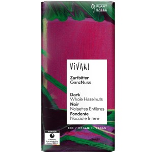 Vivani Chocoladetablet puur hazelnoot 100 gr