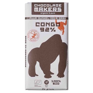 Pure Chocolade 92% Gorilla Bar Chocolatemakers 80 gr
