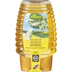 Acaciahoning knijpfles De Traay 375 gr