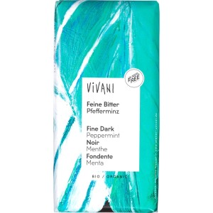 Vivani Chocoladetablet puur pepermunt 100 gr
