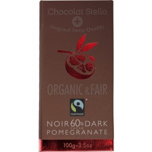 Chocolade Puur 60% Granaatappel Chocolat Stella 100 gr
