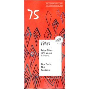 Vivani Chocoladetablet puur 75% 80 gr