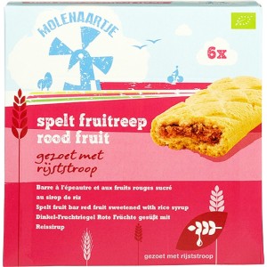 Molenaartje Fruitreep Rood Fruit 180 gr