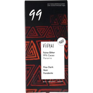 Vivani Chocoladetablet puur 99% 80 gr