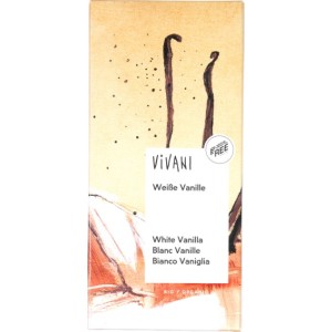 Vivani Chocoladetablet wit vanille 80 gr