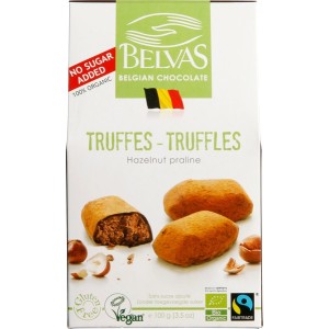 Chocoladetruffels Hazelnoot Belvas 100 gr