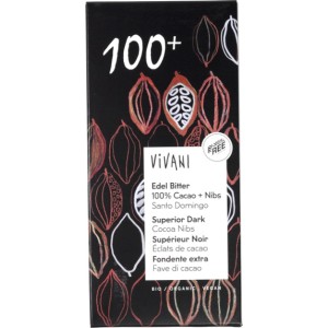 Vivani Chocoladetablet puur 100% 80 gr