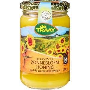 Zonnebloemhoning crème De Traay 350 gr