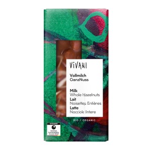 Vivani Chocoladetablet hazelnoot heel 100 gr