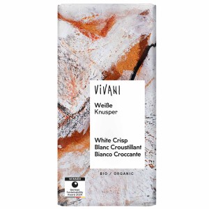 Vivani Chocoladetablet wit crisp 100 gr