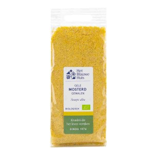 Mosterd geel gemalen 50 gr Blauwe Huis