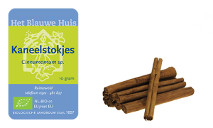 Kaneelstokjes Ceylon 10 gr Blauwe Huis