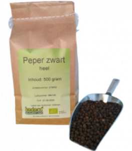 Peper zwart heel