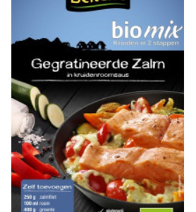 Gegratineerde zalm mix